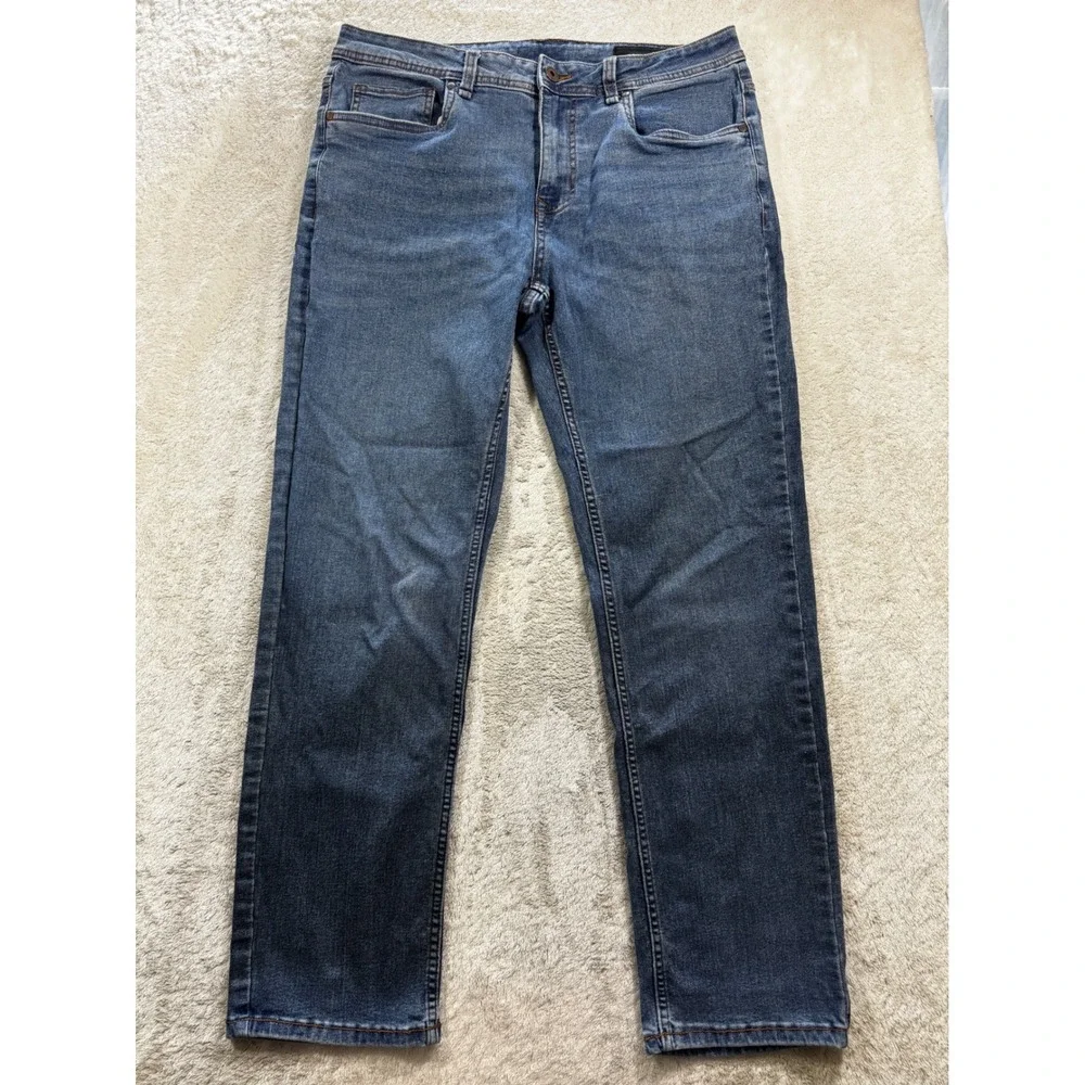 The Perfect Jean Mens Slim Thick Stretch Blue Denim Jeans 32x30 Meas: 34x29